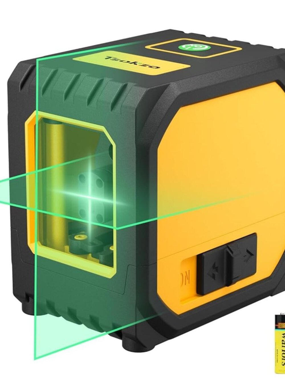 NEW 2 Line Laser Level Vertical and Horizontal Batteries Yellow